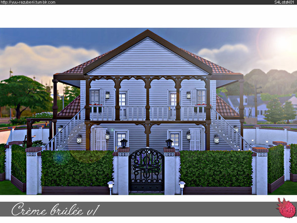 Sims 4 —  by Yuu_Razuberii — Pretty and small building with 4 different apartments, for families of two or one sim. Learn
