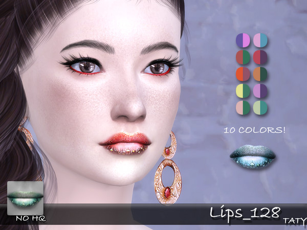 Sims 4 — [Ts4]Taty_Lips_128 by tatygagg — - Female - Human, Alien - Teen to Elder - Hq Compatible