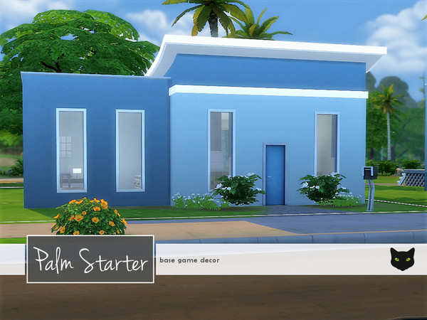Sims 4 — Palm Starter by blackcatdecor — The Palm Starter is a small and cozy home, perfect for first time owners and