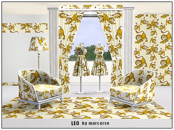 Sims 3 — Leo_marcorse by marcorse — Themed pattern: Leo the lion - animal pattern for a child's room