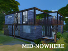 Sims 4 — Mid-nowhere by am4n32 — This 2 floor house have 3 bedrooms, 3 bathrooms, living room, an open dining+kitchen bar