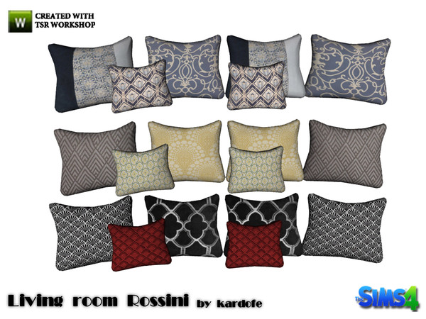 Sims 4 — kardofe_Living room Rossini_Cushions by kardofe — Set of cushions to place on the couch, it is not necessary to
