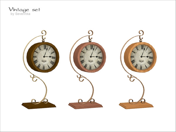Sims 4 — [VintageSet] TS4 - clock by Severinka_ — Vitnage clock From the set of 'Vintage set' 3 colors
