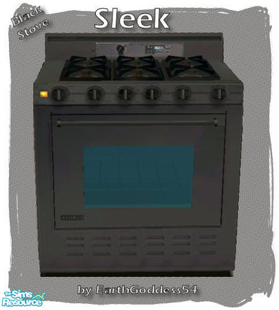 Sims 2 — Sleek Kitchen - Stove by EarthGoddess54 — A true chef's stove in black. Made to match the Sleek kitchen set.