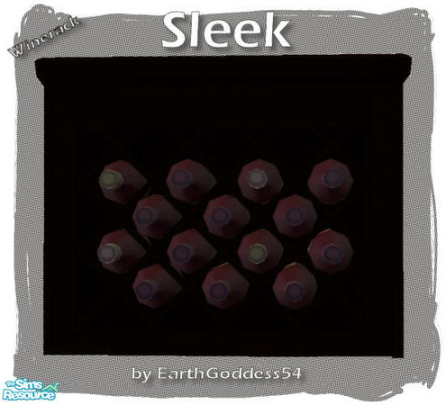 Sims 2 — Sleek Kitchen - Wine Rack by EarthGoddess54 — Wine rack (pre-stocked with the finest French wines) in sleek
