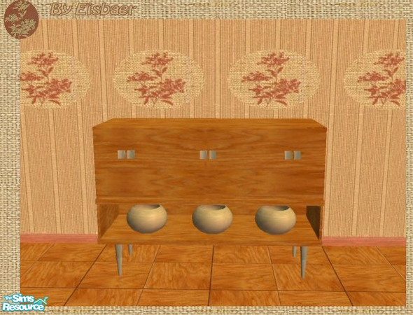 Sims 2 — Reflexsims Young Chocolate - Dresser by Eisbaerbonzo — Working dresser with integrated deco vases.