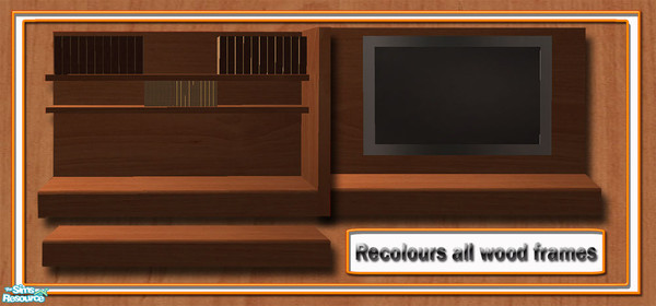Sims 2 — SUEDE Living TV Unit Recolour by simtomatic — This file recolours the TV and Stereo Units and the coffee table.