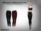 Sims 4 — Crushed Velvet Leggings by Callie_V — These are my fave winter trend: the crushed velvet leggings with a retro
