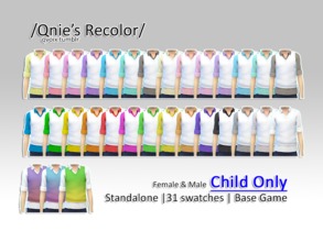 Sims 4 — Qnie Recolor- EA BG Sweater Top Plain by Qvoix2 — 31 swatches and base game capable! please check notes. 