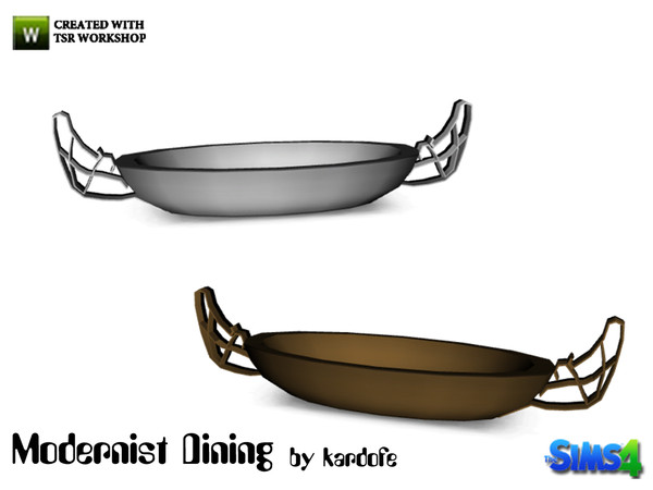 Sims 4 — kardofe_Modernist Dining_Vase by kardofe — Centerpiece in shiny metal, in two options, gold or silver 