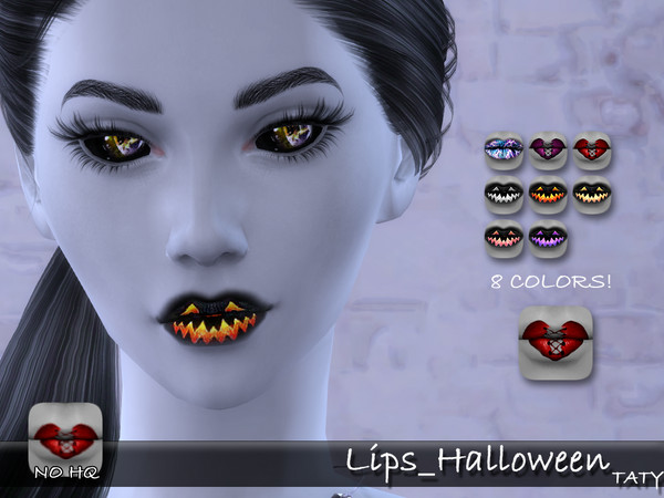 Sims 4 — [Ts4]Taty_Lips_Halloween by tatygagg — - Female - Human, Alien - Teen to Elder - Hq Compatible