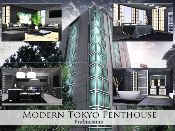 Sims 3 — Modern Tokyo Penthouse by Pralinesims — EP's: Late Night required