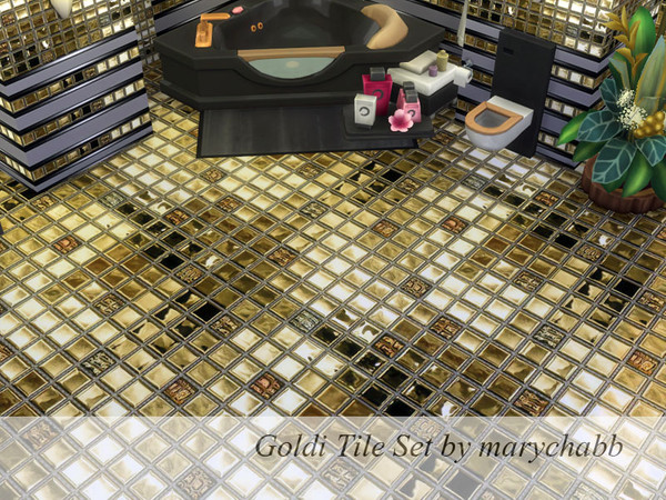 Sims 4 — Goldi Tile Floor by marychabb — For short / meduim / tall wall Kategory: Tile Floors - 1 colors