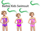 Sims 4 — Barbie Kids swimsuit  by Anni-Sims — this cute little barbie swimsuit it has a cute barbie icon it comes in 2