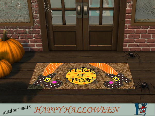 Sims 4 — Halloween Doormats 3 by evi — Part of set of four doormats with a Halloween theme.