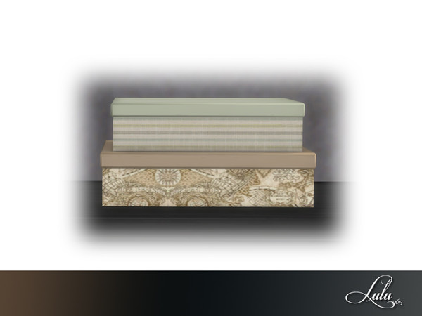 Sims 4 — His and Hers Home Office Boxes by Lulu265 — Part of the His and Hers Home Office Set 3 colour options included