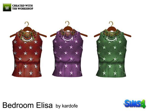 Sims 4 — kardofe_Bedroom Elisa_Blouse by kardofe — Blouse on a hanger, to put in the closet, in three different colors 