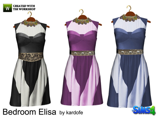Sims 4 — kardofe_Bedroom Elisa_Dressed by kardofe — Dress hanging on a hanger in the closet place in three different
