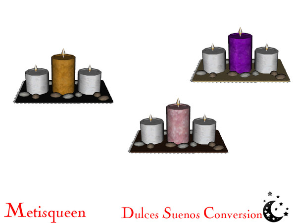 Sims 4 — Metisqueen Dulces Suenos Candles by metisqueen2 — Decorative candles in 3 variations to compliment Dulces Suenos
