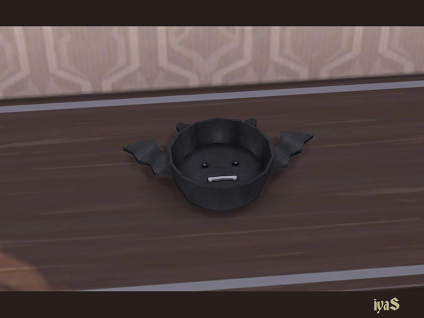 Sims 4 — Wings Pan by soloriya — Funny pan vampire with two bat handles. 1 color variation. Part of Wings set. Category: