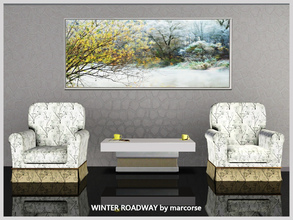 Sims 3 — Winter Roadway_marcorse by marcorse — Rural roadside early in the winter snow season.