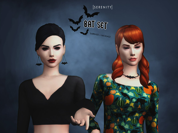 Sims 4 — Bat Acessories Set by serenity-cc — hi guys, today I bring a very simple set of accessories for Halloween, they