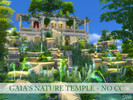 Sims 4 — Gaia's Nature Temple. by popinette1132 — An ancient temple in old mystic forest. This house is perfect for a