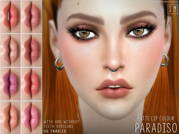 Sims 4 — [ Powdered Sugar ] - Matte Lip Colour by Screaming_Mustard — A fashionable and light matte lipstick available in