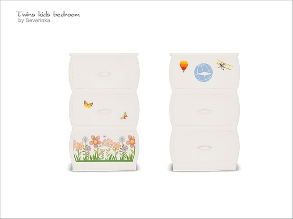 Sims 4 — [Twins kidsroom] - dresser by Severinka_ — Dresser From the set of 'Twins kidsroom' 2 colors