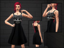 Sims 4 — [ Mystic ] Ouija Print Dress - mesh needed by Vjecnost2 — Short, black dress with Ouija Bord print and waist