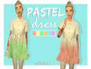 Sims 4 — Pastel dress (recolor) - mesh needed by alishinee — Cute pastel-ombre dress for the sims 4. (has 6 color