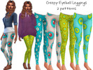 Sims 4 — Creepy Eyeball Leggings by Starz — I love leggings. Sometimes I find the ODDEST legging prints while browsing