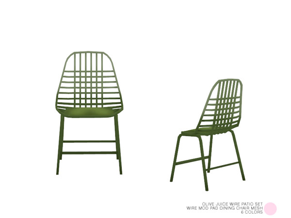 Sims 4 — Wire Mod Pad Dining Chair Mesh by DOT — Wire Mod Pad Dining Chair Mesh by DOT of The Sims Resource