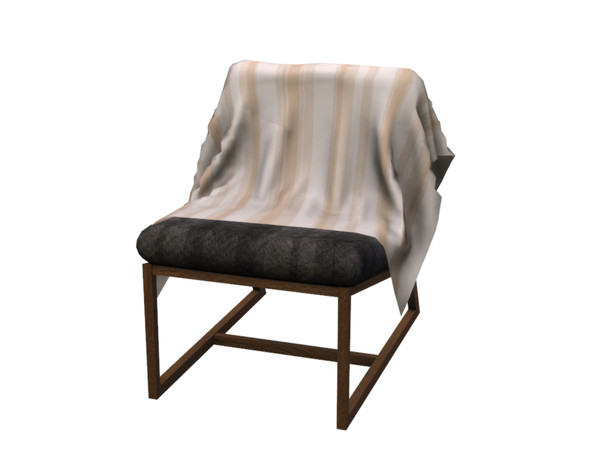 Sims 4 — Easton Chair Blanket by sim_man123 — A small throw blanket tossed over the back of a chair. Includes a solid