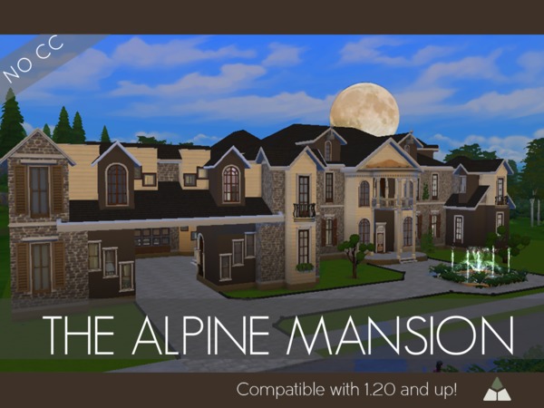 Sims 4 — The Alpine Mansion by ProbNutt — The Alpine Mansion is a home built in New Jersey. We have created an exact