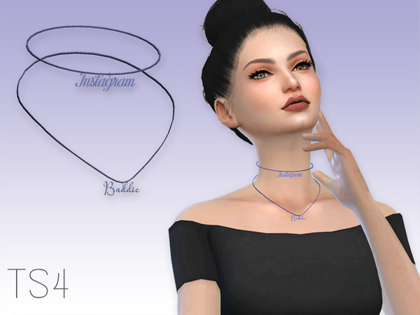 Sims 4 — GrafitySims - Baddie Necklace by GrafitySims — A Instagram Baddie necklace for your female sims! Enjoy! 2 colors