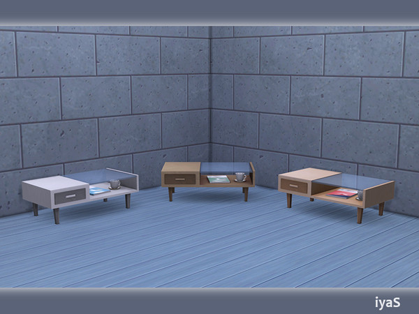 Sims 4 — North Star Coffee Table by soloriya — Coffee table with a book and a cup of coffee under glass. Part of North