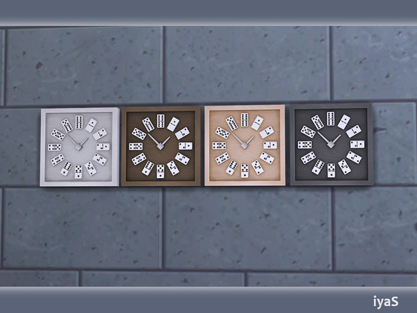 Sims 4 — North Star Clock Domino by soloriya — Extraordinary domino clock. Part of North Star set. 4 color variations.