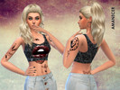 Sims 4 — LIPS&BLOOD TOP by al_amanecer — $$$ SEXY TOP WITH LIPS AND BLOOD $$$