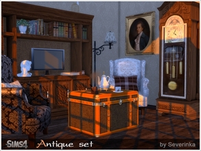 Sims 4 — Antique set by Severinka_ — A set of furniture and decor in an old English-style antiques The set includes 8
