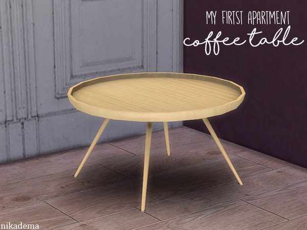Sims 4 — Nikadema My First Apartment Coffee Table by nikadema — to make this table I got the inspiration from the