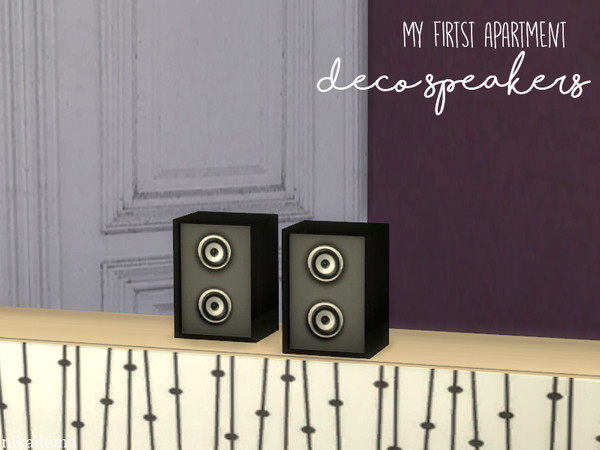 Sims 4 — Nikadema My Fisrt Apartment Speaker by nikadema — What a young apartment without a speaker? These are decorative