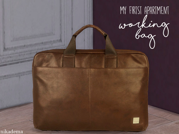 Sims 4 — Nikadema My Fisrt Apartment Working Bag by nikadema — My sim needed one like this to start working on the big