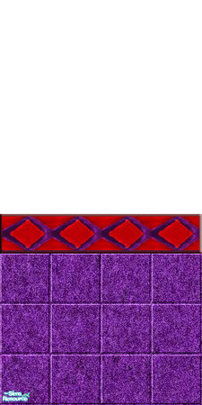 Sims 2 — Red Hats - Tile by Lorah — Build your Red Hats club house with hat and shoes in red and purple.