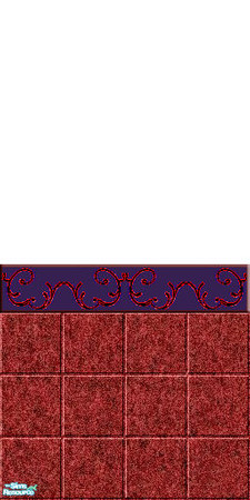 Sims 2 — Red Hats - Tile by Lorah — Build your Red Hats club house with hat and shoes in red and purple.