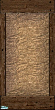 Sims 2 — Medieval Handcrafted Fabric Walls - 1 by galilea — Handcrafted, medium beige, linen wall covering with rough