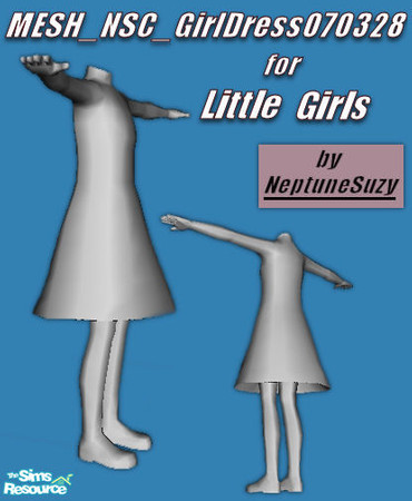 Sims 2 — MESH_NSC_GirlDress070328 by Neptunesuzy — New Dress Mesh for your little Simmies! Enjoy! 