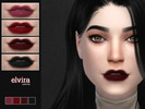 Sims 4 — ELVIRA LIPSTICK by crystlsims — -Teen through elder -All categories -Custom thumbnails -4 color swatches Thank