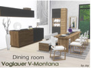 Sims 4 — Dining  room Voglauer V-Montana by Joy6 — A set of furniture for the dining room in a modern style Objects in