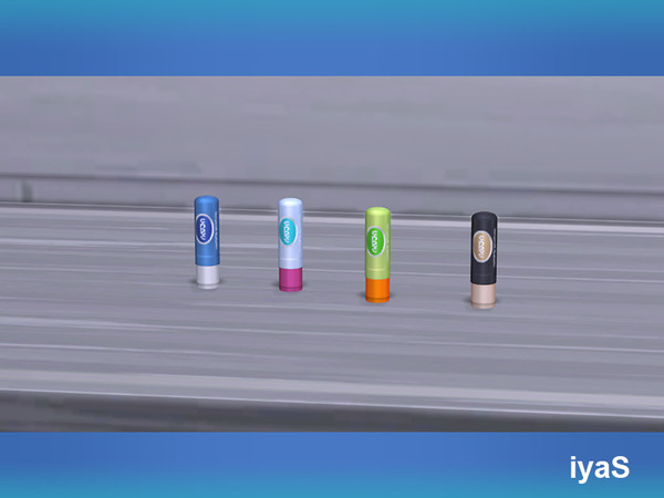 Sims 4 — SIVEA Lipstick by soloriya — Lip protectant. Part of Sivea Bath Supplies. 4 color variations. Category: